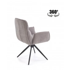 Auduma krēsls K-574, pelēks
